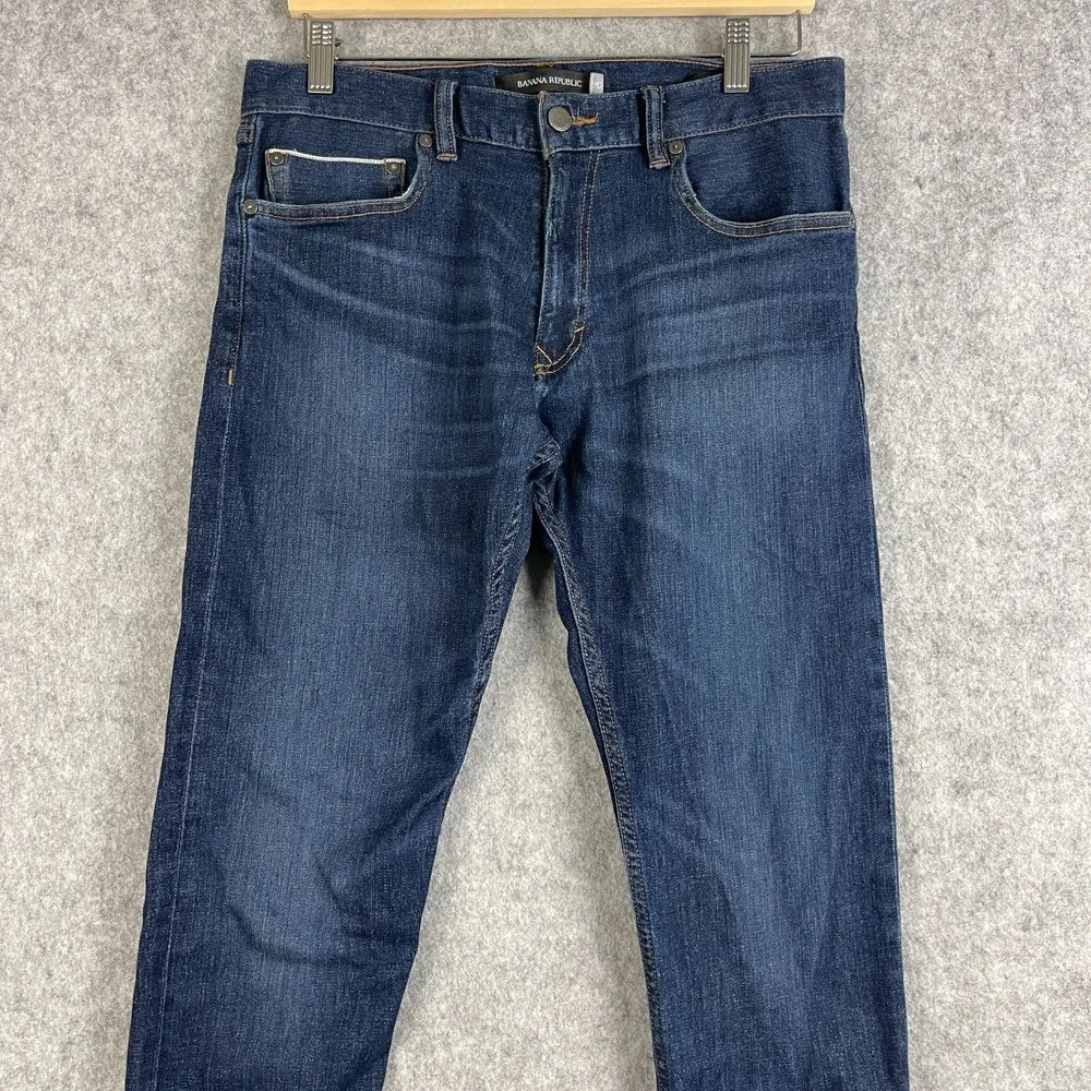 Banana Republic RMD Slim Jeans Mens 31x32 Dark Wash Rapid Movement Denim Stretch